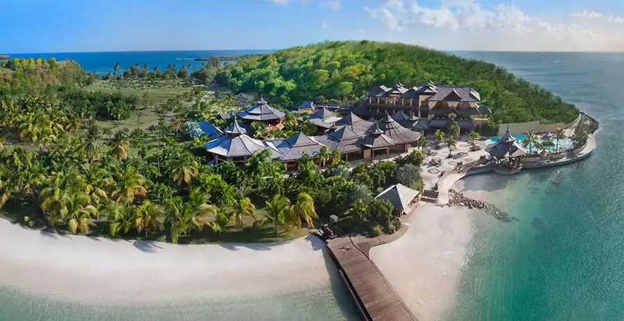 Private island villa for yacht vacations